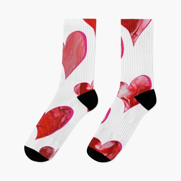 Item preview, Hearts - Red, White & Pink - Flow Art / Pour Painting - jdp-15-0001 designed and sold by ANomadDesigns.