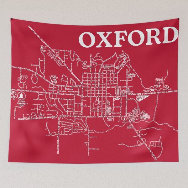 Item preview, Oxford Ohio Map designed and sold by fiberandgloss.