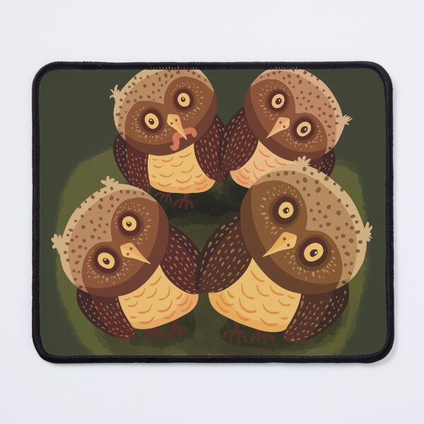 Item preview, Four cute owls surprised to see you designed and sold by marina63.