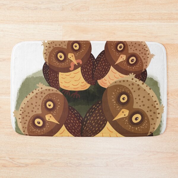 Item preview, Four cute owls surprised to see you designed and sold by marina63.