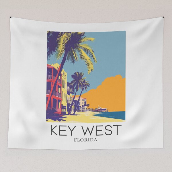 Artikelvorschau, Ein Pop-Art-Reisedruck von Key West – Florida – USA entworfen und verkauft von StudioRedKoala.