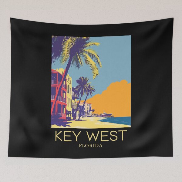 Artikelvorschau, Ein Pop-Art-Reisedruck von Key West – Florida – USA entworfen und verkauft von StudioRedKoala.