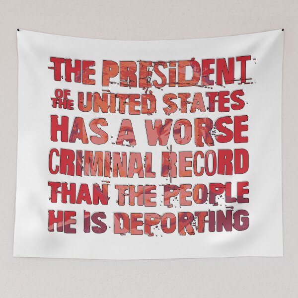 Item preview, The President of the United States has a worse criminal record designed and sold by Signs for Dark Times.