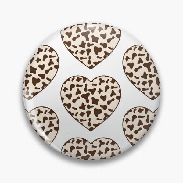 Item preview, Big Brown Cow Patches on Cream Cowhide | Continues Cream Cow Heart designed and sold by PatternPen.