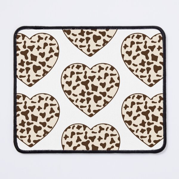 Item preview, Big Brown Cow Patches on Cream Cowhide | Continues Cream Cow Heart designed and sold by PatternPen.
