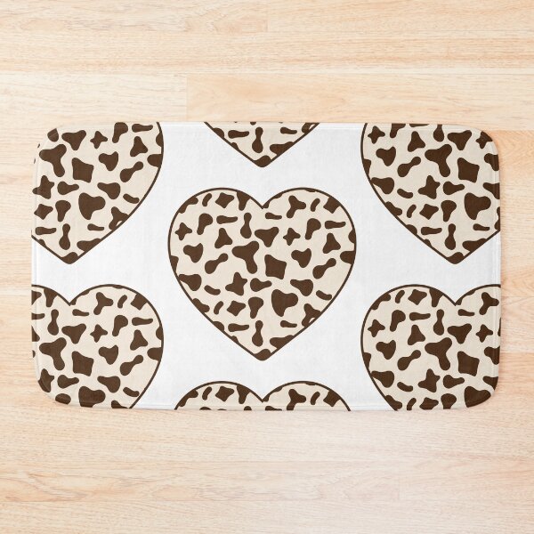 Item preview, Big Brown Cow Patches on Cream Cowhide | Continues Cream Cow Heart designed and sold by PatternPen.