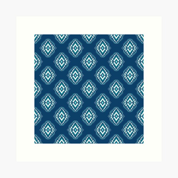 Aperçu de l'œuvre Motifs de tissus bleus élégants pour des créations stylées créée et vendue par Dream Trail.