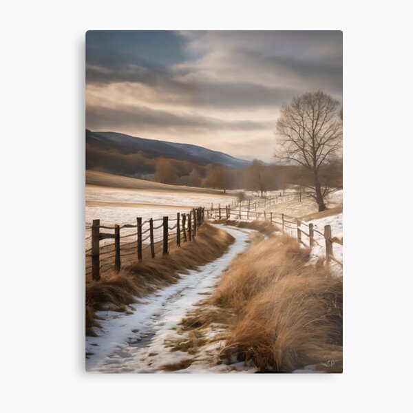 Item preview,  Winter Rural Landscape Wall Art | CRW01 designed and sold by HomyArtPrints.