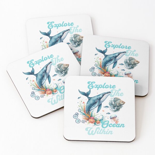 Item preview, "Explore the Ocean Within" Mystical Marine Life Art designed and sold by Furr-n-Purr.