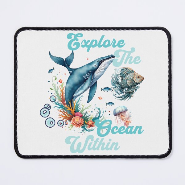 Item preview, "Explore the Ocean Within" Mystical Marine Life Art designed and sold by Furr-n-Purr.