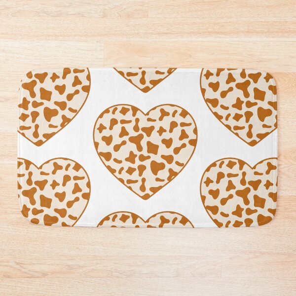 Item preview, Big Caramel Cow Patches on Cream Cowhide | Continues Cream Cow Heart designed and sold by PatternPen.