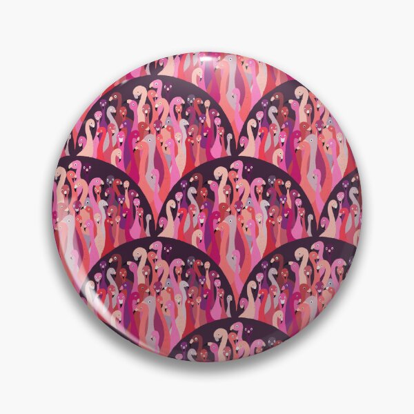 Item preview, Partyanimals- here flamingos in pink, fuchsia, red, purple and pink designed and sold by Sonja Birkelbach.