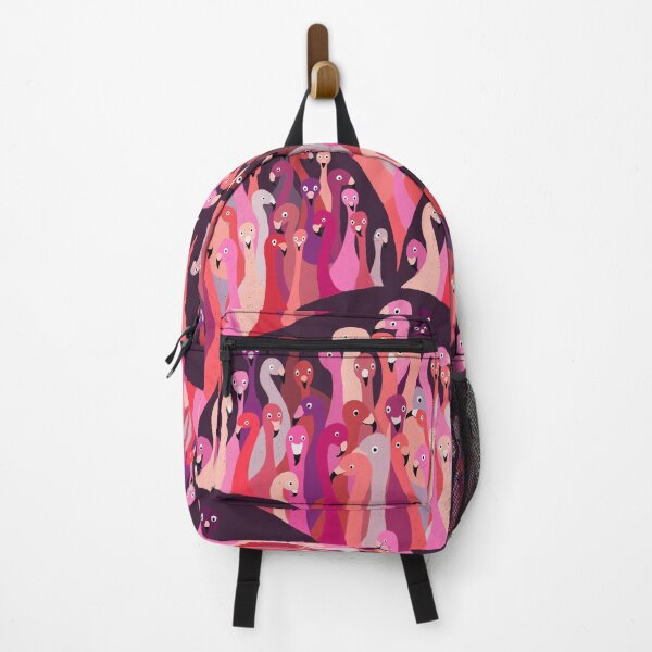 Item preview, Partyanimals- here flamingos in pink, fuchsia, red, purple and pink designed and sold by Sonja Birkelbach.