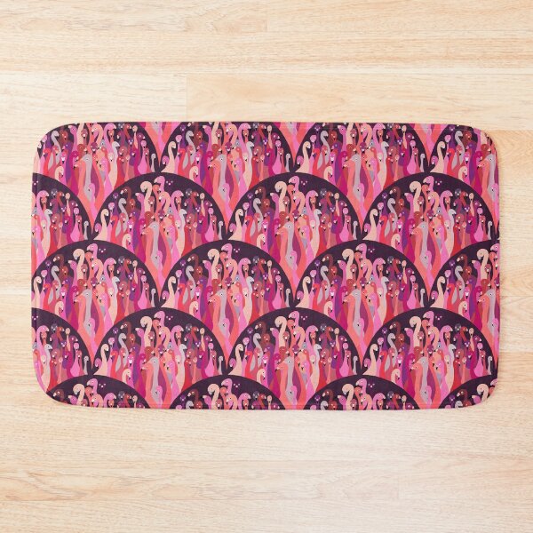 Item preview, Partyanimals- here flamingos in pink, fuchsia, red, purple and pink designed and sold by Sonja Birkelbach.