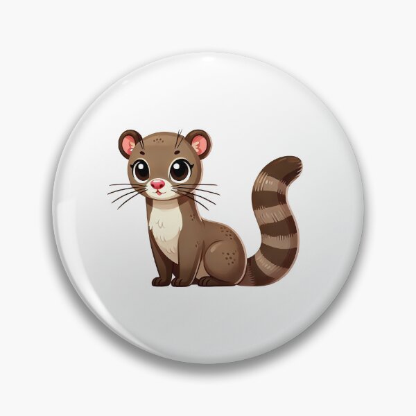 Item preview, Cute Cartoon Mongoose with Striped Tail designed and sold by cave-canvas.