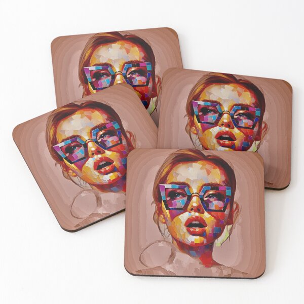 Item preview, Vibrant Mosaic – Abstract Portrait with Bold Sunglasses designed and sold by ANIARTONLINE.