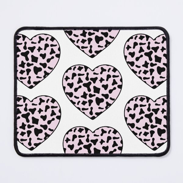 Item preview, Big Black Cow Patches on Pink Cowhide | Continues Pink Cow Heart designed and sold by PatternPen.