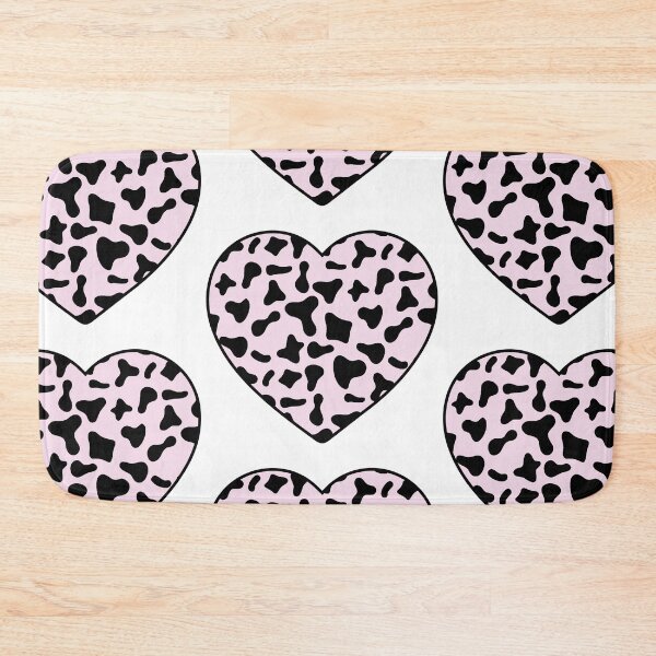 Item preview, Big Black Cow Patches on Pink Cowhide | Continues Pink Cow Heart designed and sold by PatternPen.