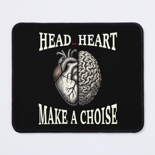 Item preview, Head or heart, make a choise, Right balance between head and heart, vintage style designed and sold by Collagedream.