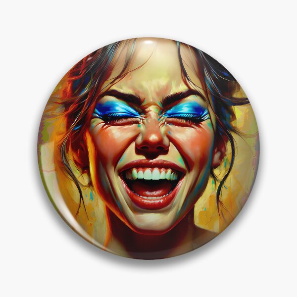 Item preview, Radiant Joy – Colorful Expressive Portrait designed and sold by ANIARTONLINE.