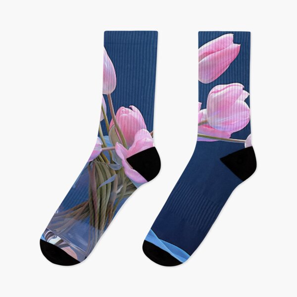 Item preview, Vase of pink flowers on table designed and sold by anytka.