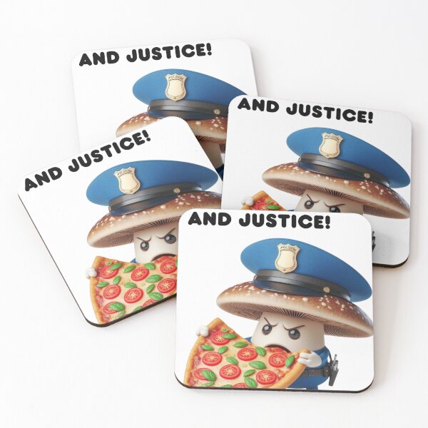 Item preview, Mushroom policeman. Coffee, donut and justice. designed and sold by Zoya's designs.