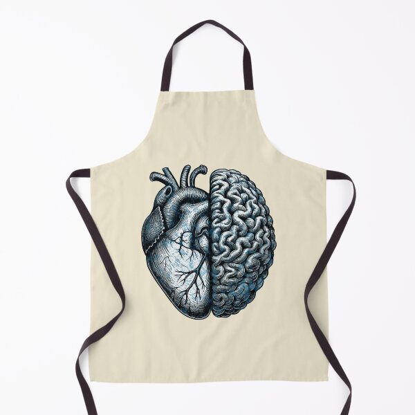 Item preview, Right balance between head and heart, vintage grunge navy and blue style, Head or heart, make a choise, designed and sold by Collagedream.