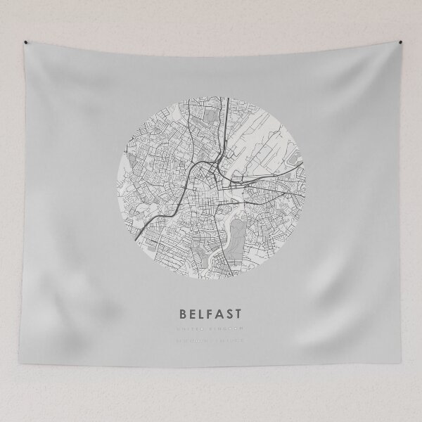 Item preview, Belfast City center with coordinates designed and sold by craftrshop.