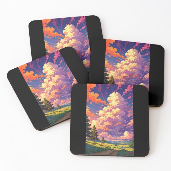 Item preview, Mountain landscape in anime style. designed and sold by ArtCraftLab.