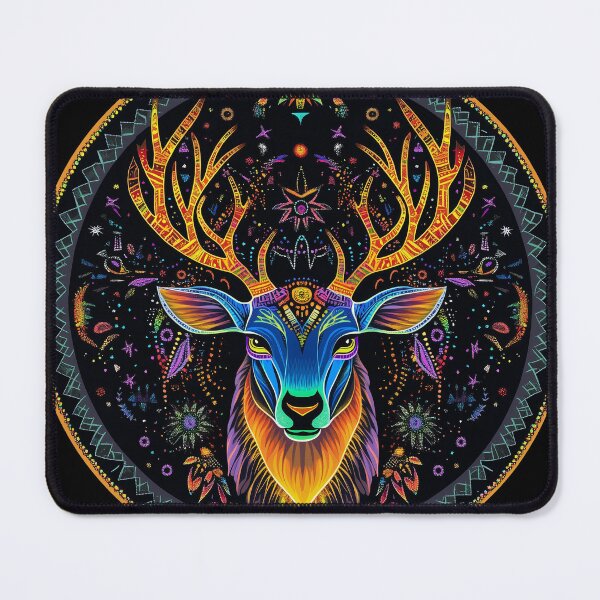 Item preview, Blue Deer - Wixárika visionary art-inspired - Huichol designed and sold by Mr.Psychedelia.