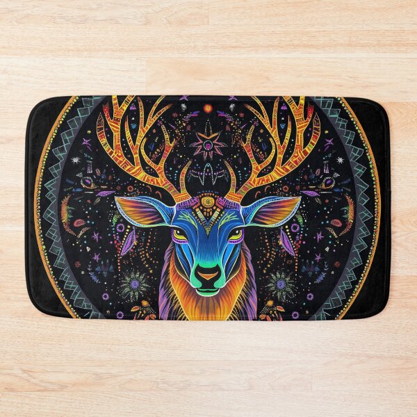 Item preview, Blue Deer - Wixárika visionary art-inspired - Huichol designed and sold by Mr.Psychedelia.