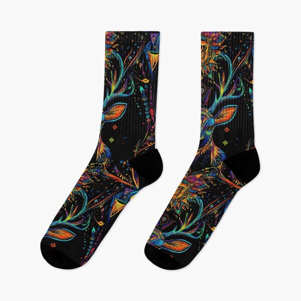 Item preview, Blue Deer - Wixárika visionary art-inspired - Huichol designed and sold by Mr.Psychedelia.