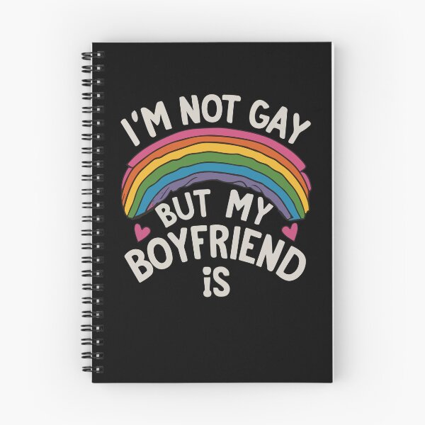 Item preview, I'm Not Gay But My Boyfriend Is Funny Gay Pride Couple designed and sold by Dressed For  Duty.