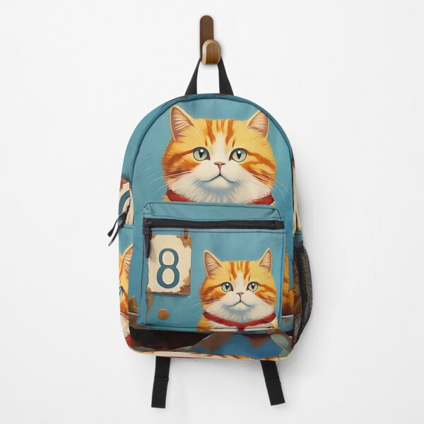Item preview, Number Eight with Cat | Numerals | Cat Illustration | Cat Art designed and sold by UnhingedBird.