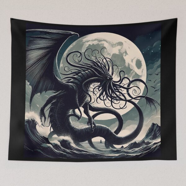 Item preview, Kraken Sea Monster Sumi-e Art 2 designed and sold by Retr0Tshirts.