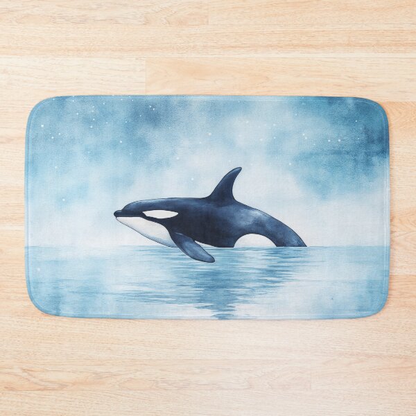 Item preview, Orca Swimming Through a Starry Ocean designed and sold by AshiraCreations.
