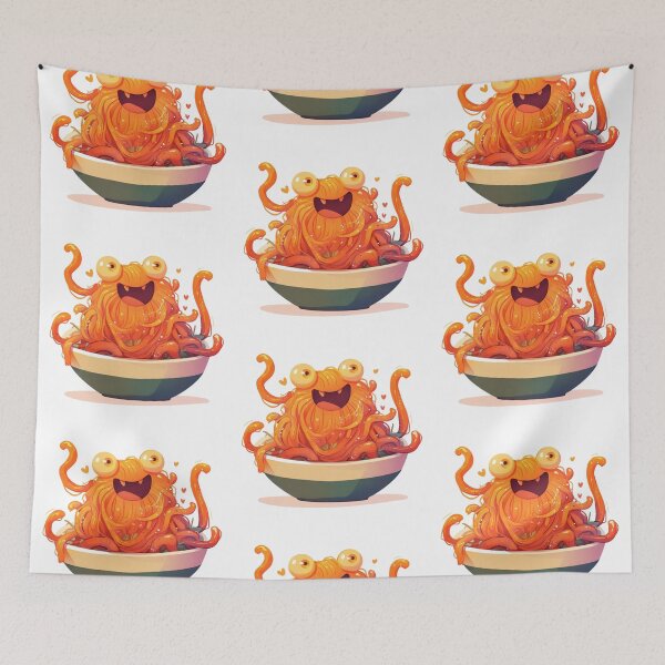Item preview, Kawaii flying spaghetti monster designed and sold by MendaciousMina.