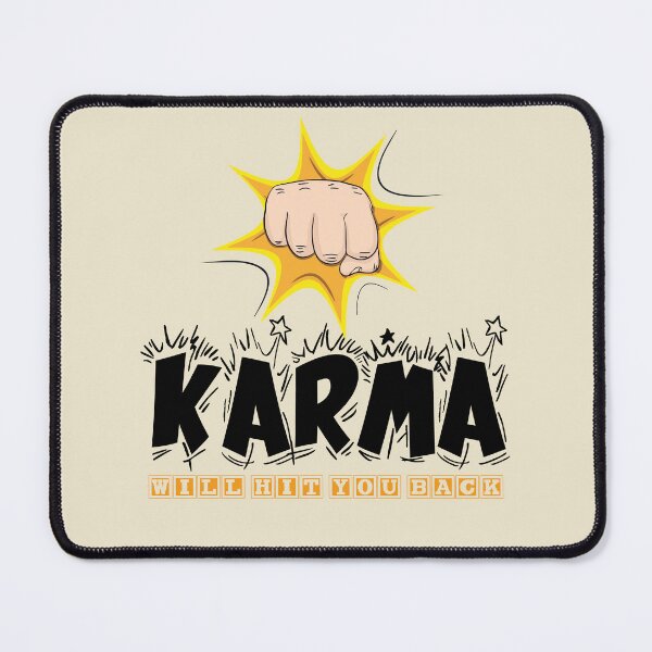 Item preview, Karma will hit you back | Slogan | Funny | Quote | Inspirational | Aesthetic | Trendy | Sassy Quote | Humor | Meme | Quote designed and sold by RSDigitalPrintDesign.