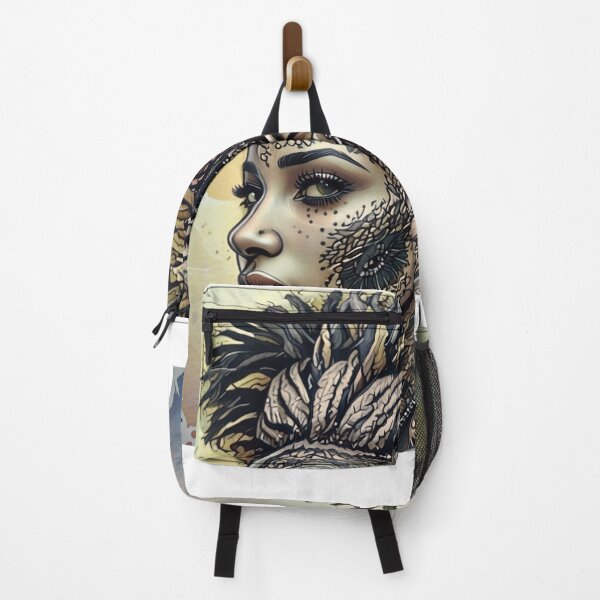Item preview, Tattooed womans profile wearing dreads hairstyle designed and sold by HamiltonmagicTs.