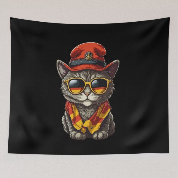 Item preview, Cute Cat German Flag Oktoberfest Pride Germany Festival designed and sold by Dressed For  Duty.