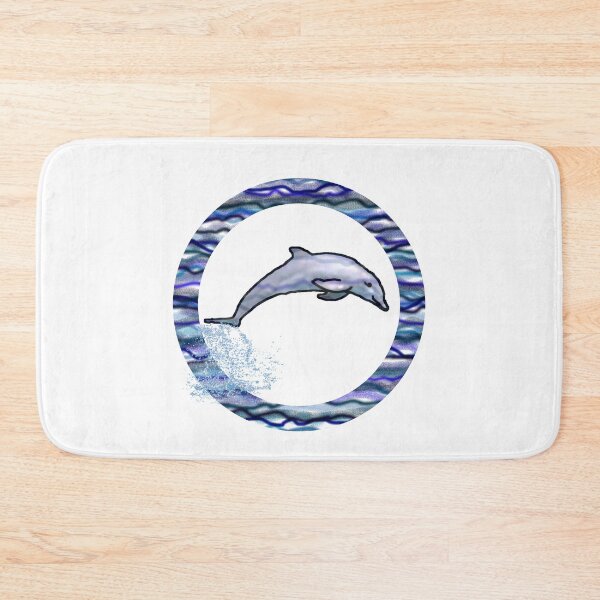 Item preview, Wavy Blues with One Dolphin designed and sold by sunnywindows.