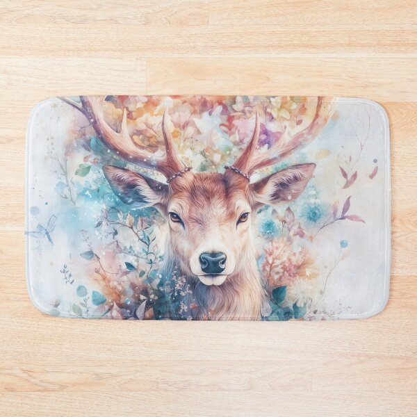 Item preview, The Floral Majesty of a Gentle Deer designed and sold by AshiraCreations.