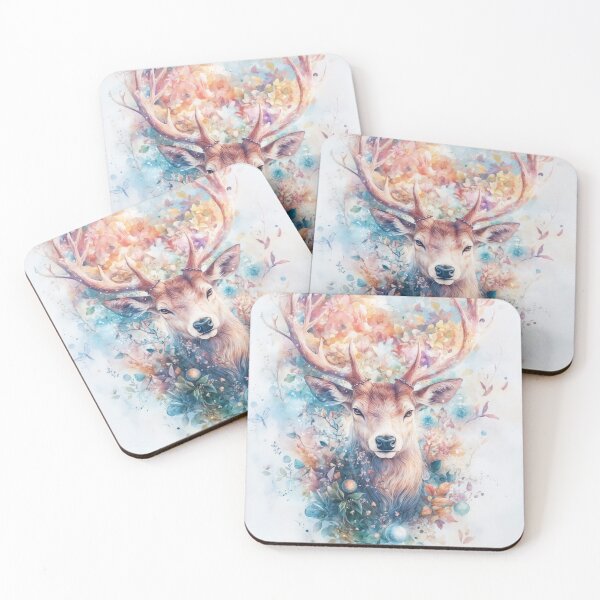 Item preview, The Floral Majesty of a Gentle Deer designed and sold by AshiraCreations.