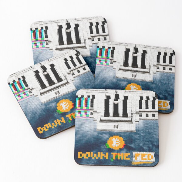 Item preview, Bitcoin Down the Fed Retro Aesthetic designed and sold by CyberRex.