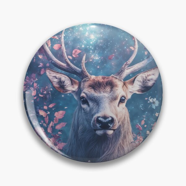 Item preview, The Magical Deer Among Stars and Flowers designed and sold by AshiraCreations.