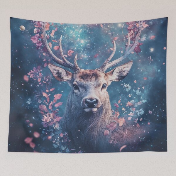 Item preview, The Magical Deer Among Stars and Flowers designed and sold by AshiraCreations.