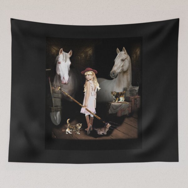 Item preview, Two Stallions in a Barn designed and sold by Patricia Brown.