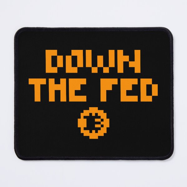 Item preview, Bitcoin Down The Fed Retro Lettering Pixel designed and sold by CyberRex.