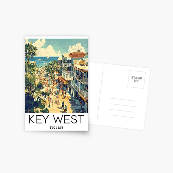 Item preview, A Vintage Travel Illustration of Key West - Florida - US  designed and sold by GoodOldVintage.