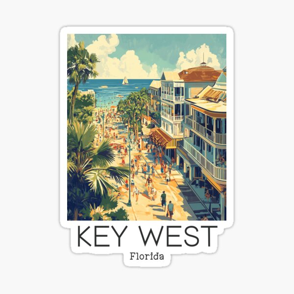 Item preview, A Vintage Travel Illustration of Key West - Florida - US  designed and sold by GoodOldVintage.